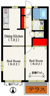 サンハウスK【1階】の間取り