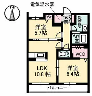 広島県福山市曙町2【アパート】の間取り