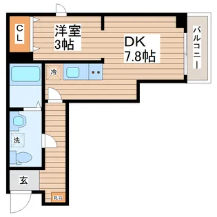 宮城県名取市植松1【アパート】の間取り