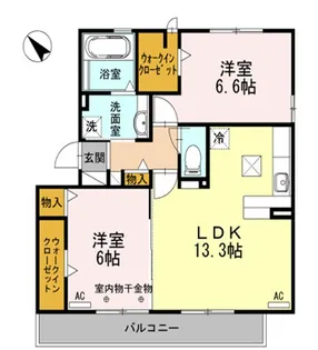 ラリーチェ【3階】の間取り