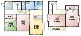 熊本県熊本市東区長嶺東4【一戸建】の間取り