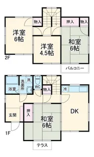 神奈川県藤沢市用田【一戸建】の間取り