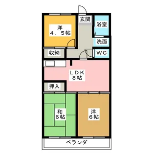 グランドパレス白鳥【2階】の間取り
