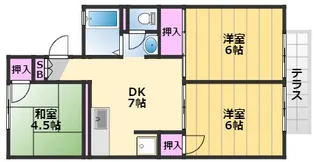 エミネントセジュールB棟【1階】の間取り