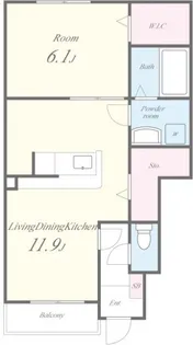 大阪府泉佐野市松原1【アパート】の間取り