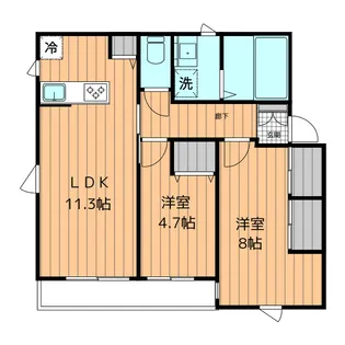 アンジュール サリエ【2階】の間取り
