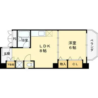 大阪府大阪市北区同心2【マンション】の間取り