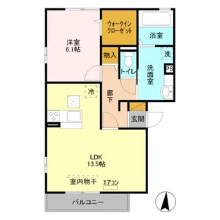 埼玉県上尾市本町6【アパート】の間取り