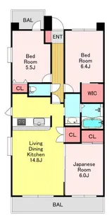 コスモ戸田公園リバーシティウエスト【3階】の間取り