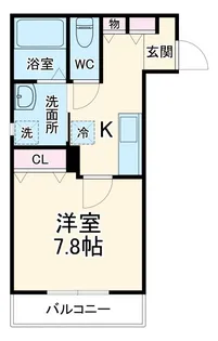 リトルキャビン【3階】の間取り