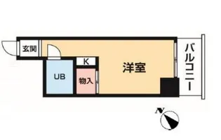 トップ・仲木戸第1【6階】の間取り