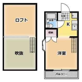 京都ハウジングコーポ善通寺【5階】の間取り