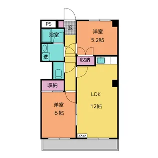 コーポ三瀧【6階】の間取り