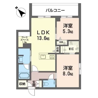セレスティア ハザワ【3階】の間取り