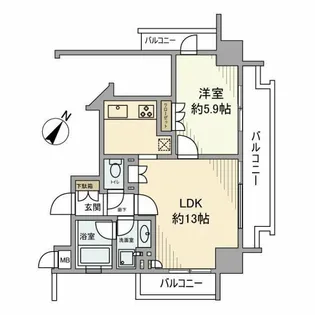 ヴィーナ・パルテール【10階】の間取り