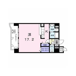 ラ・ペジーブル新町【2階】の間取り