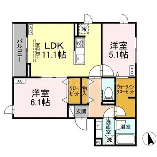 グラナーデ江戸川B【3階】の間取り