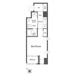 東京都中央区新川2【マンション】の間取り