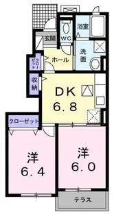 サニーレジデンス【1階】の間取り