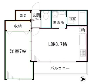 東京都中野区中野5【マンション】の間取り