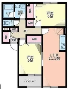コモンズあざみ野B棟【2階】の間取り