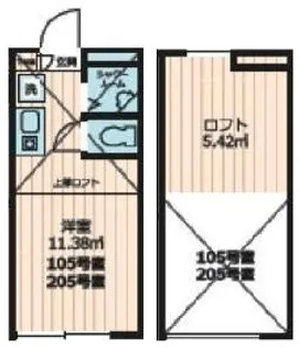 ファイルヒェン平井【1階】の間取り