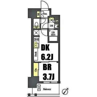 エル・セレーノ横浜関内プリマ【2階】の間取り