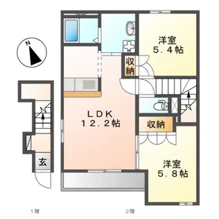 Blanche(ブランシュ)【2階】の間取り