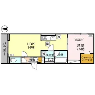 アニヴェルセル【1階】の間取り