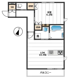 ガーデニア小豆沢【1階】の間取り