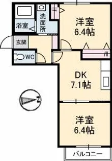 アマービレ 5TH棟【2階】の間取り