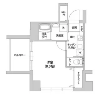 スカイレジデンス中落合【3階】の間取り