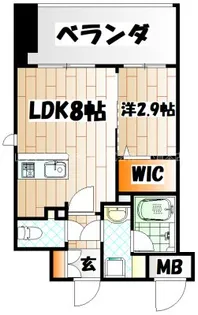 グランフォーレ小倉シティタワー【13階】の間取り