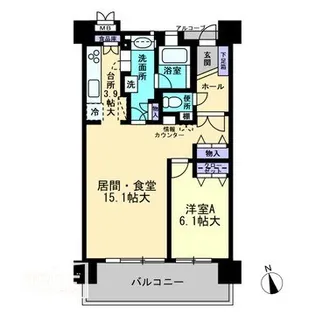 アンピール県庁駅前【2階】の間取り