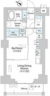 イストワール阿佐ヶ谷【5階】の間取り