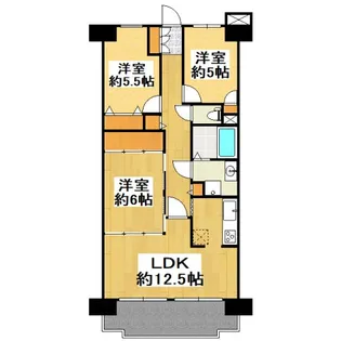 朝日プラザガーデンシティ新越谷【8階】の間取り