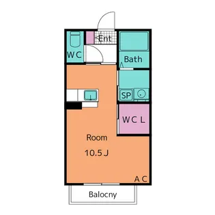 CASA広幡【2階】の間取り