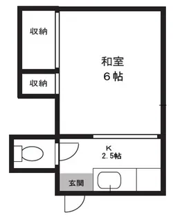 あすかアパートメント大井町【1階】の間取り