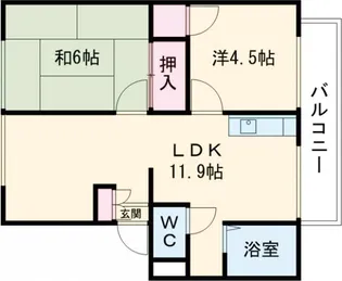 ログメントソファーA棟【2階】の間取り