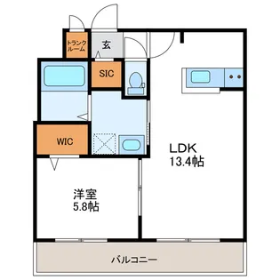 ル・ノール桑園【1階】の間取り