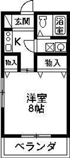 コーポ矢島III【2階】の間取り