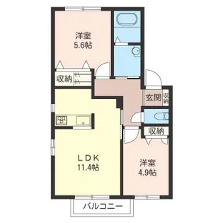 エムズヒル A棟【2階】の間取り