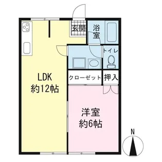 シティハイム白砂B【2階】の間取り