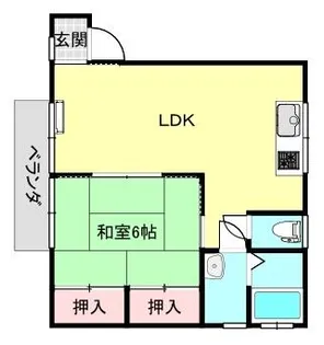 サンハイムB【1階】の間取り