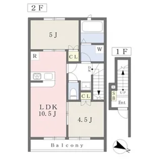リュッケ御立【2階】の間取り