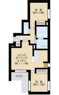 アーク千駄木【1階】の間取り