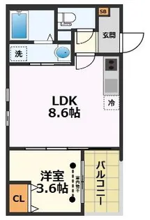 大旺スクエア【1階】の間取り