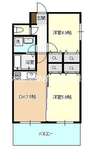 GRAND WISTERIA【6階】の間取り