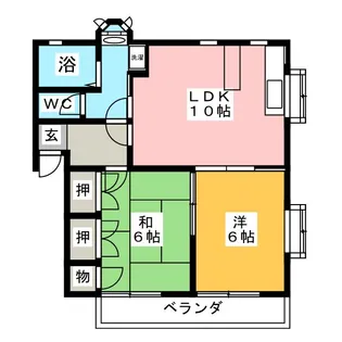 コーポアベニューたかはし【2階】の間取り