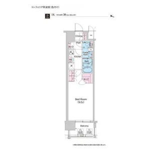 コンフォリア阿波座【4階】の間取り